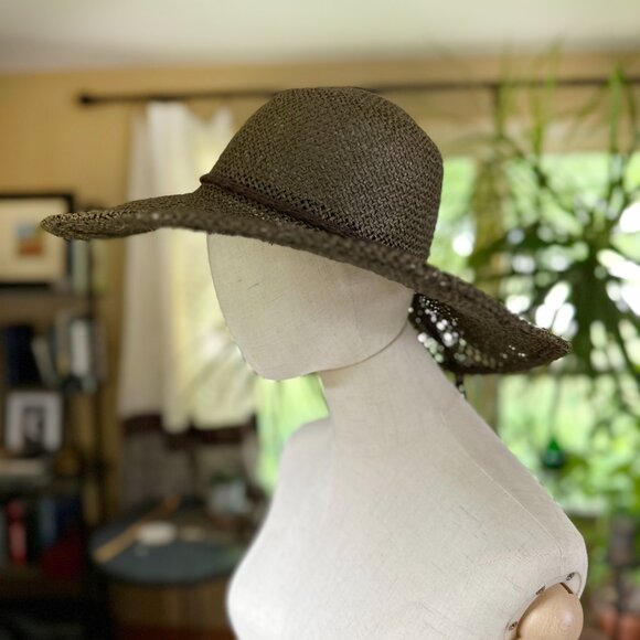 Banana Republic Green and Gray Sun Hat with Wide Brim - Picture 9 of 10